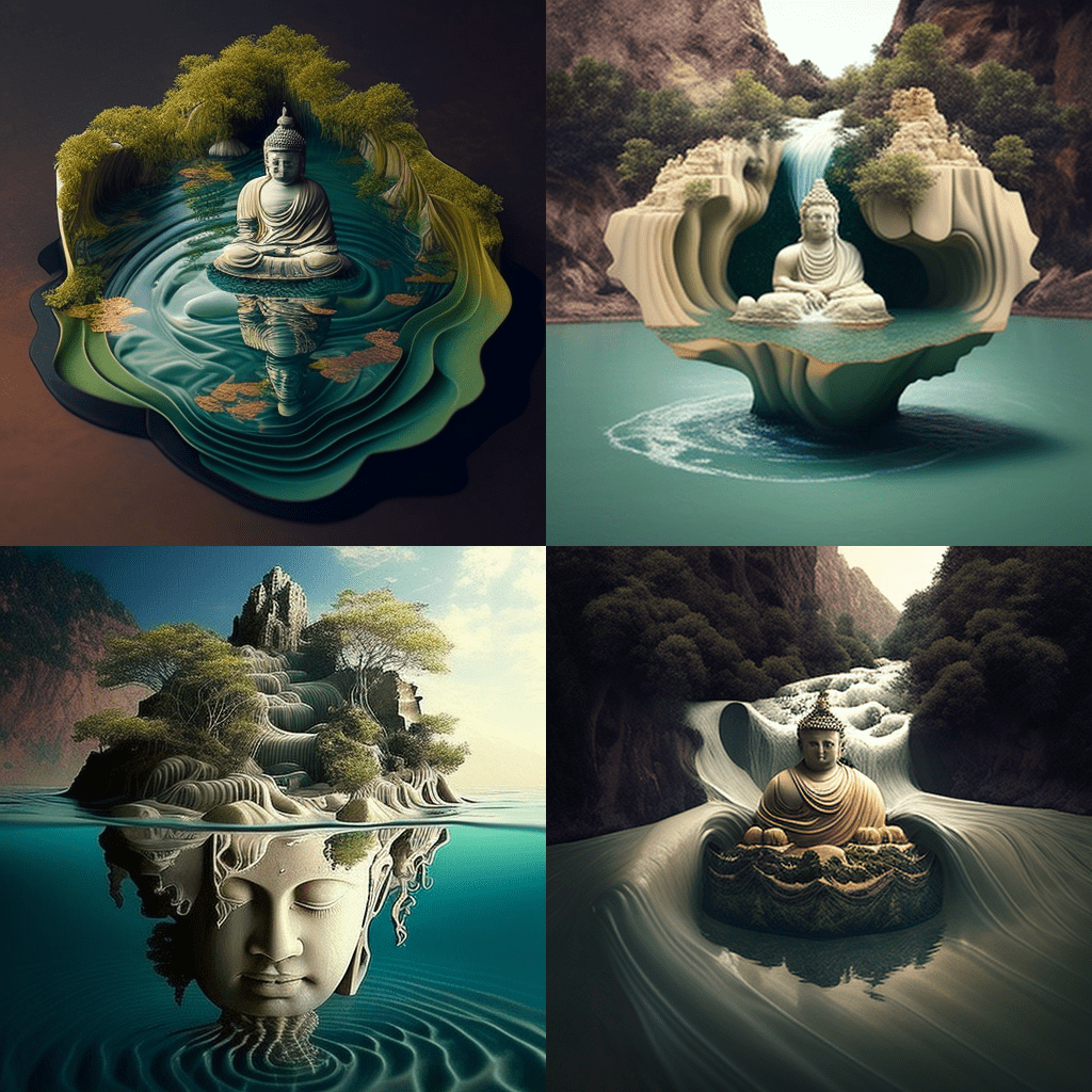 Gautama Buddha 3D Art