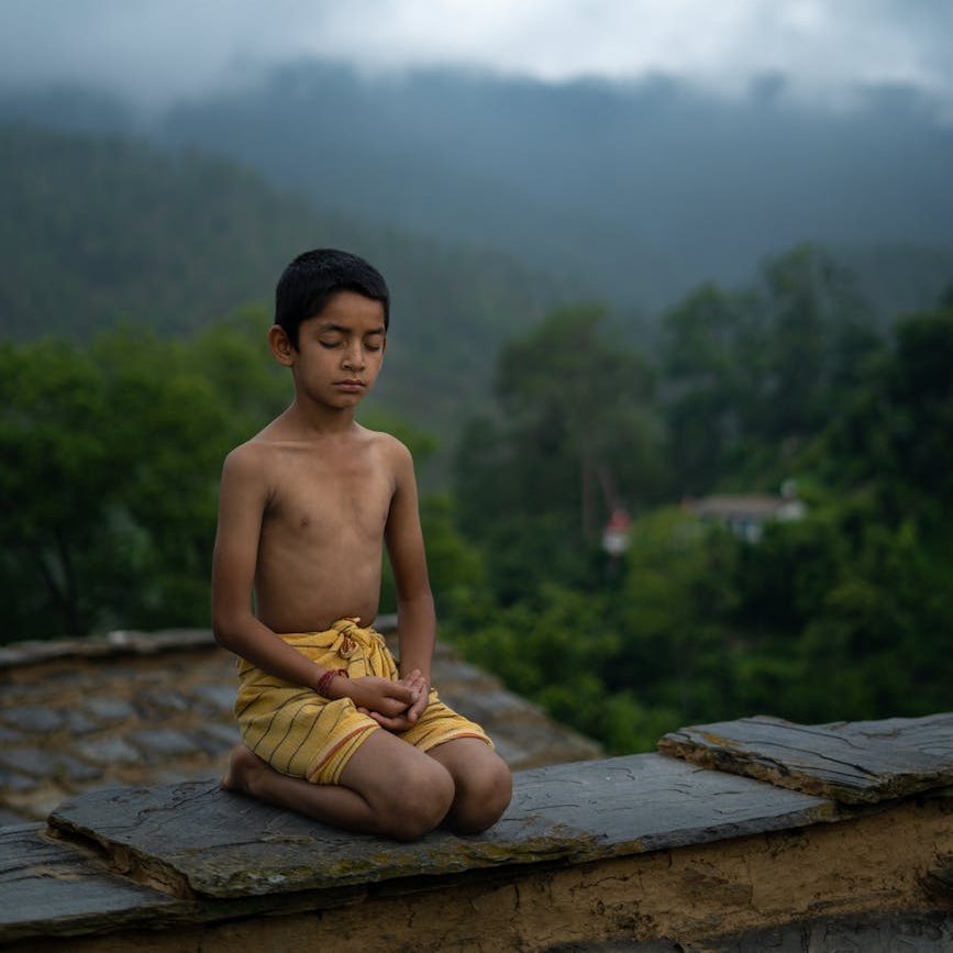 Indian Boy Meditating