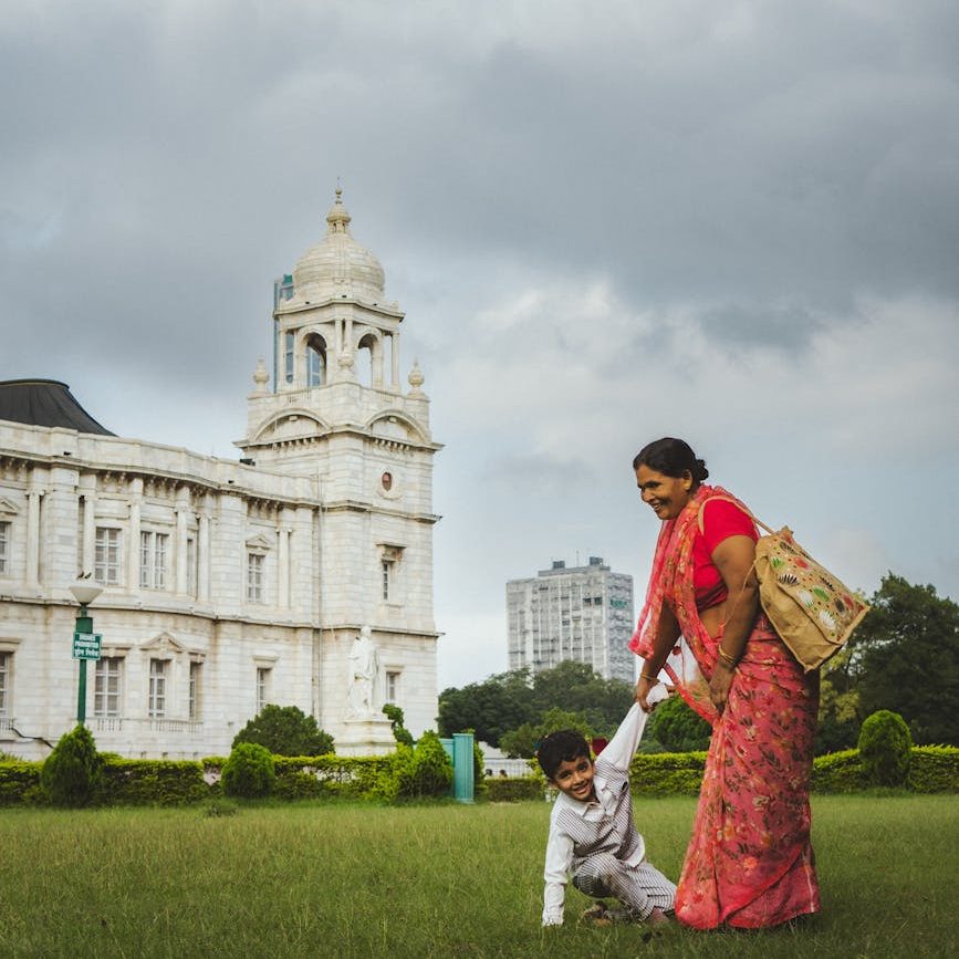 Bengali woman and child picture
